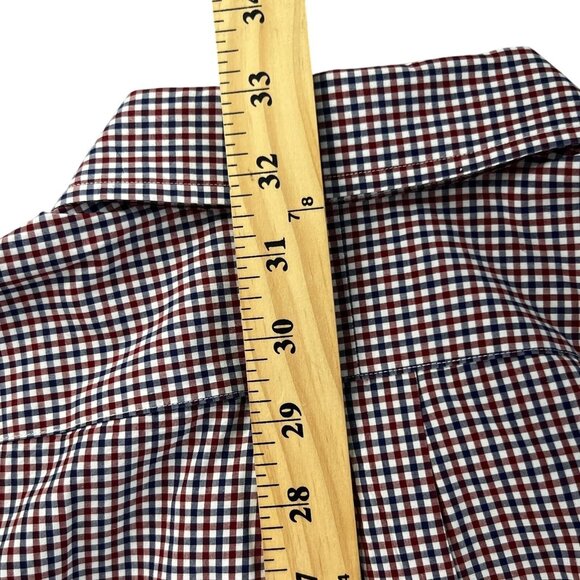Ralph Lauren Mens XL Red Shirt Blue White Check Button Down Long Sleeve Cotton - Picture 11 of 13